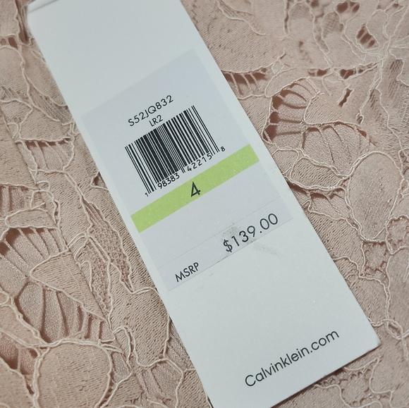 Calvin Klein Designer Lace Jacket In Soft Peach Color In Womans Size 4.   NWT - Picture 4 of 16